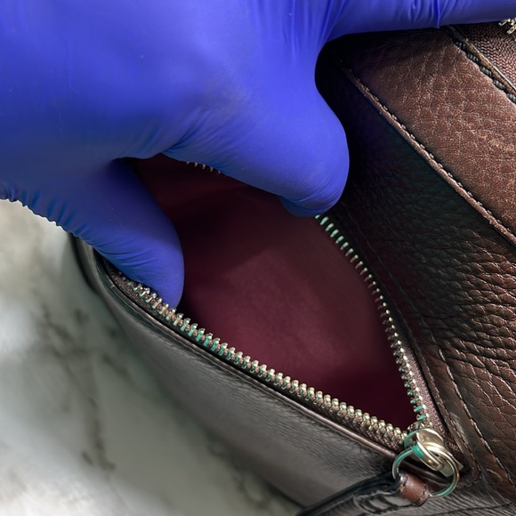 Coach Vintage Brown Pebbled Leather Crossbody Shoulder Bag Sling in GUC - Picture 10 of 16